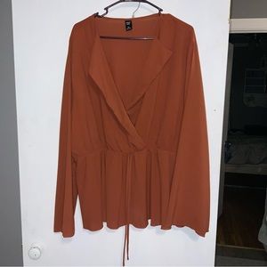 Burnt orange blouse